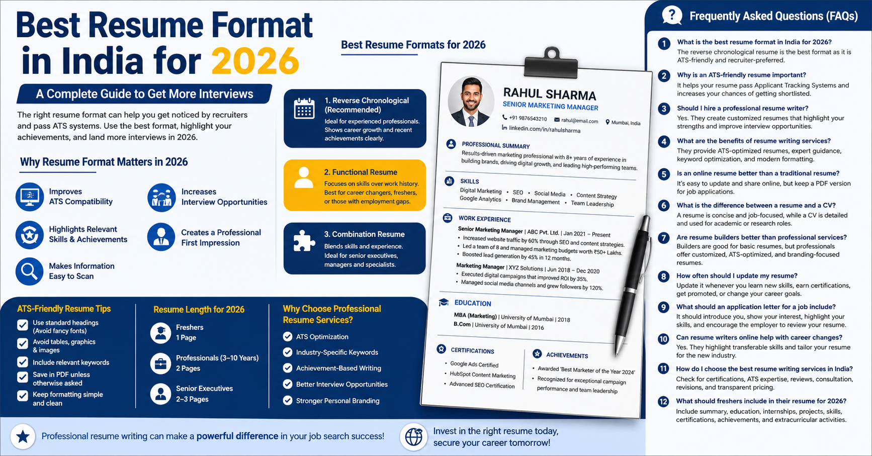 Best resume formats for 2026 in India