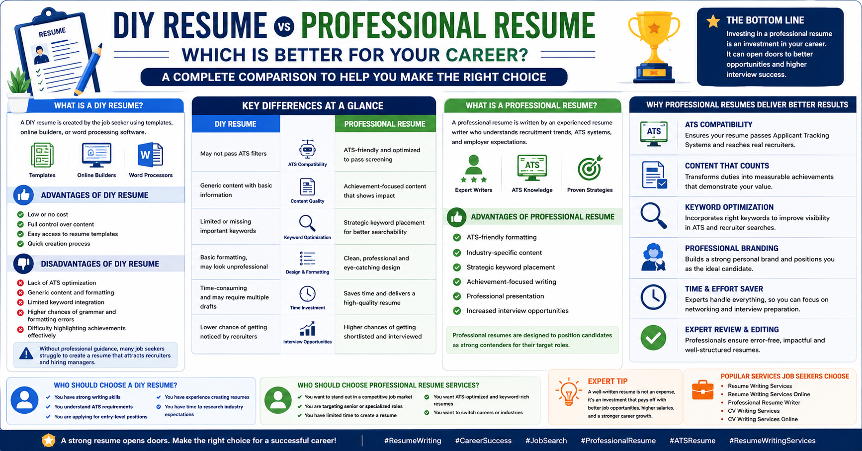 DIY vs professional resumes