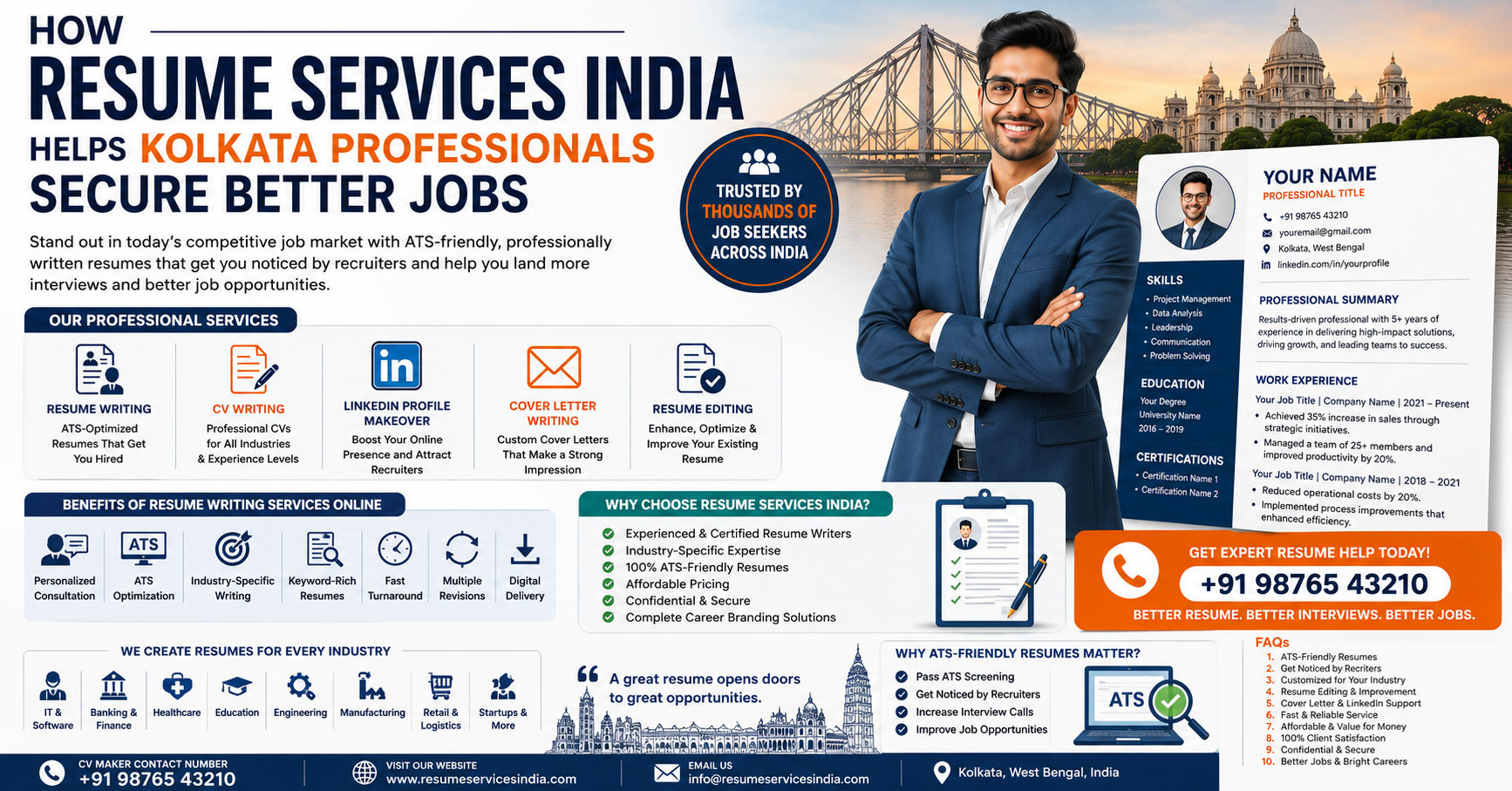 Professional resume services for Kolkata professionals
