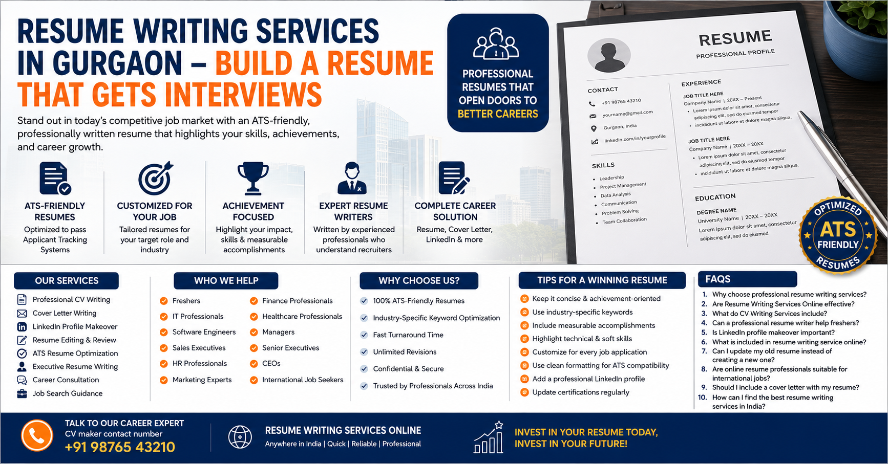 Professional resume writing in Gurgaon